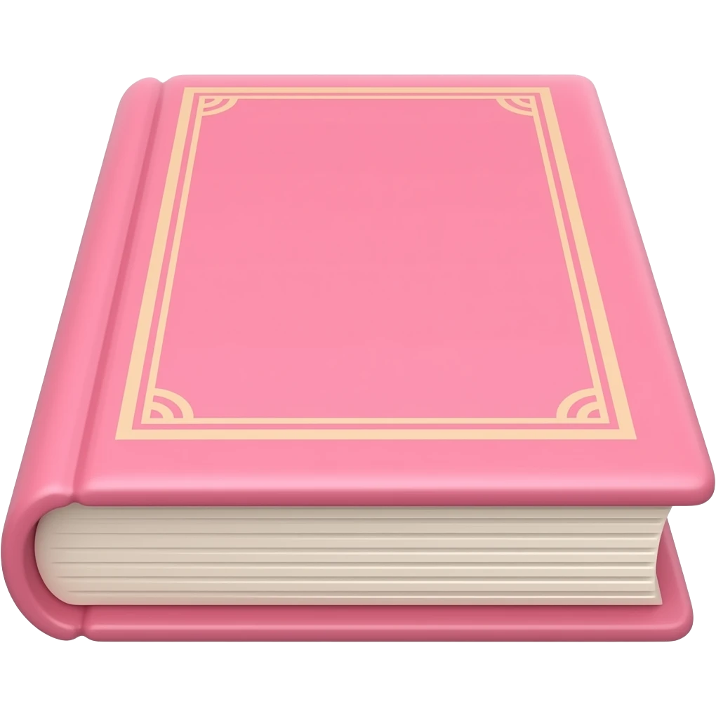 Pink book emoji