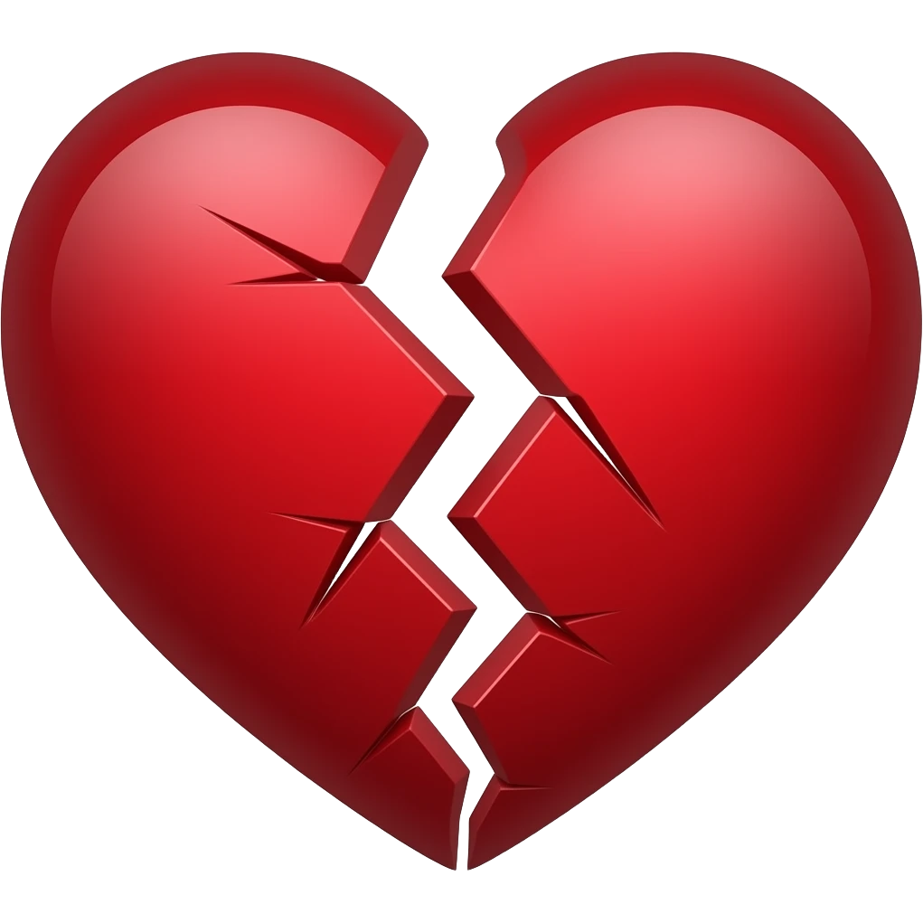 Broken heart dark red emoji