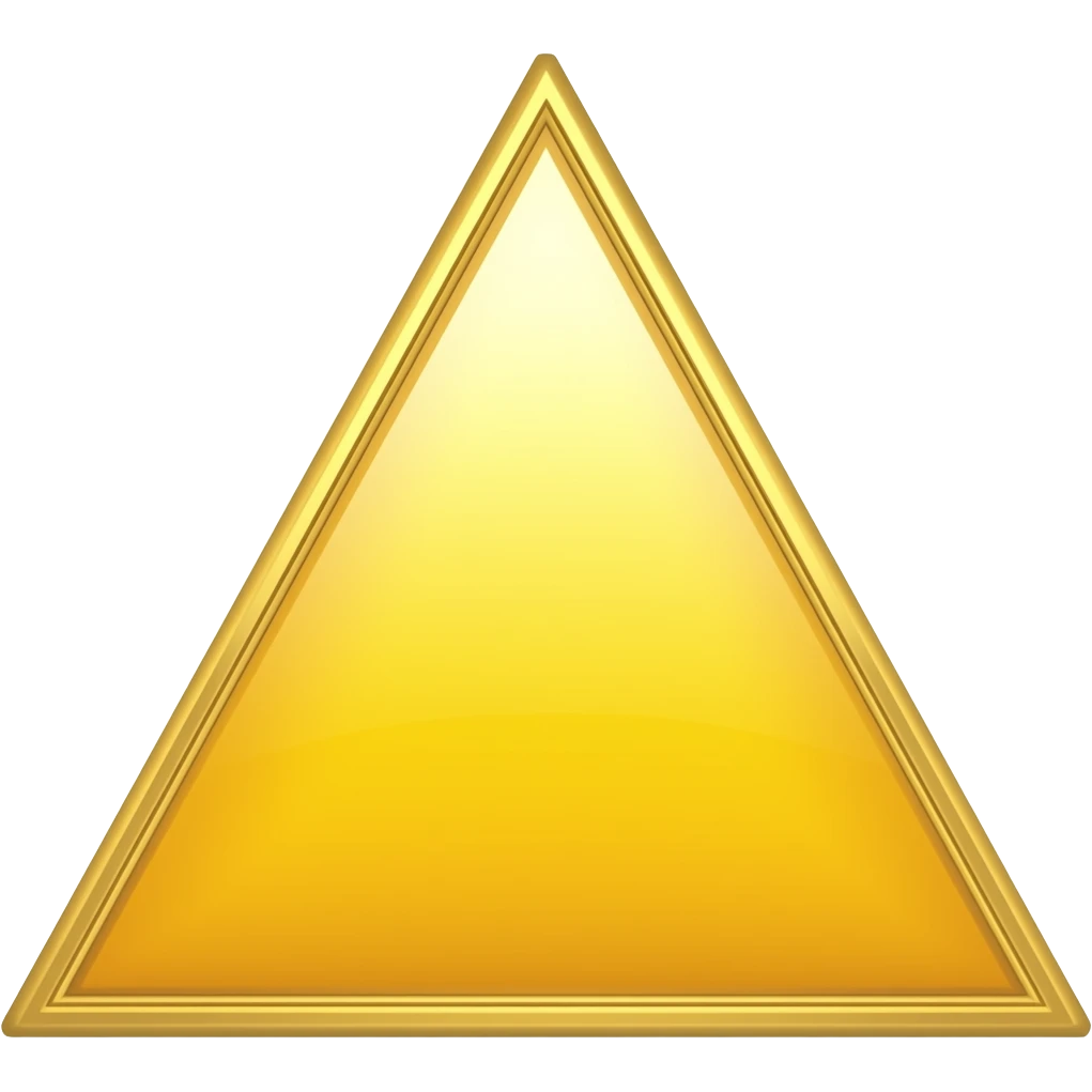 Жёлтый треугольник  не в 3D без текста и знаков emoji