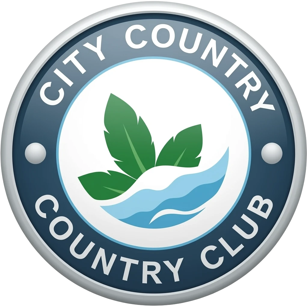 Skin city country club logo on a badge emoji