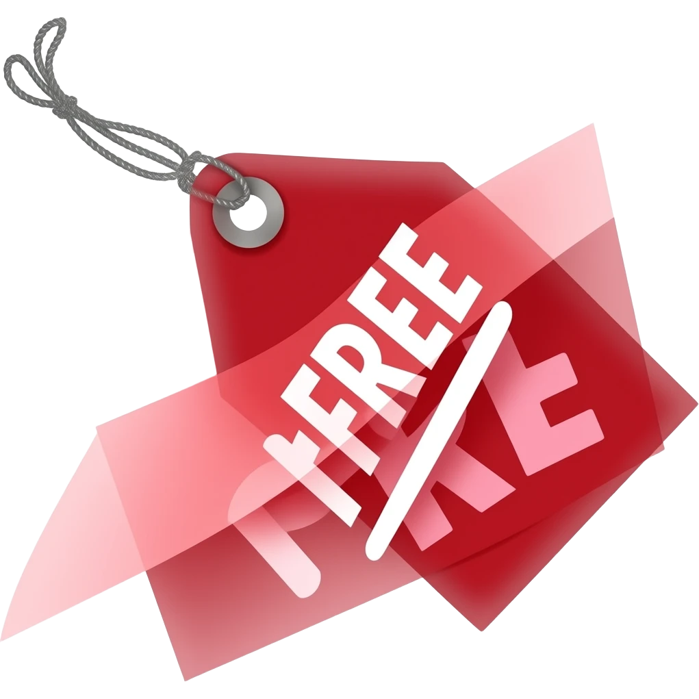 free red price tag with bold, straight caps letters emoji | AI Emoji ...