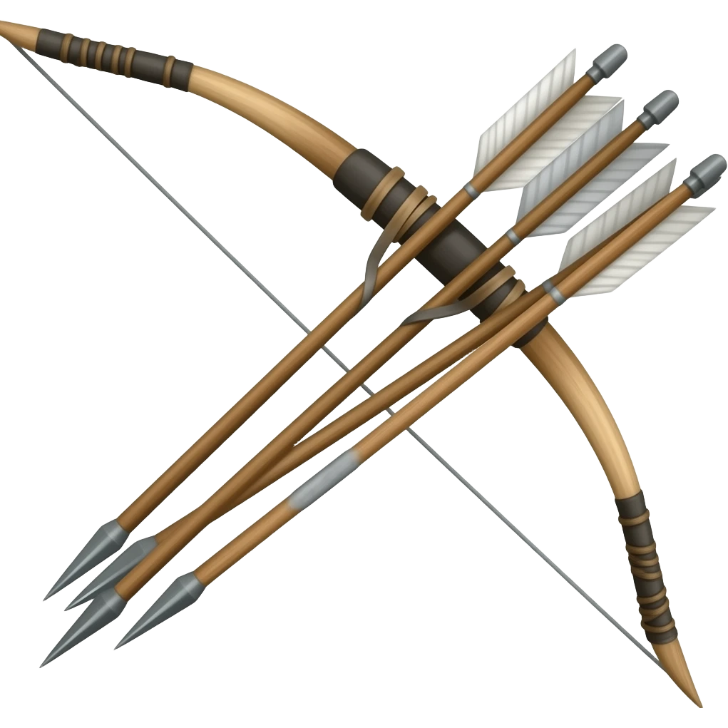 There should be a bow with three arrow  not more than that emoji