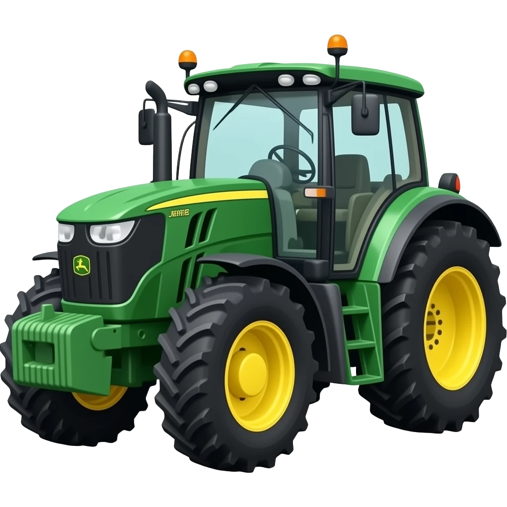 Tractor - John Deere 6110J (Model Year: 2017) (Iconic colour: Green with yellow) emoji