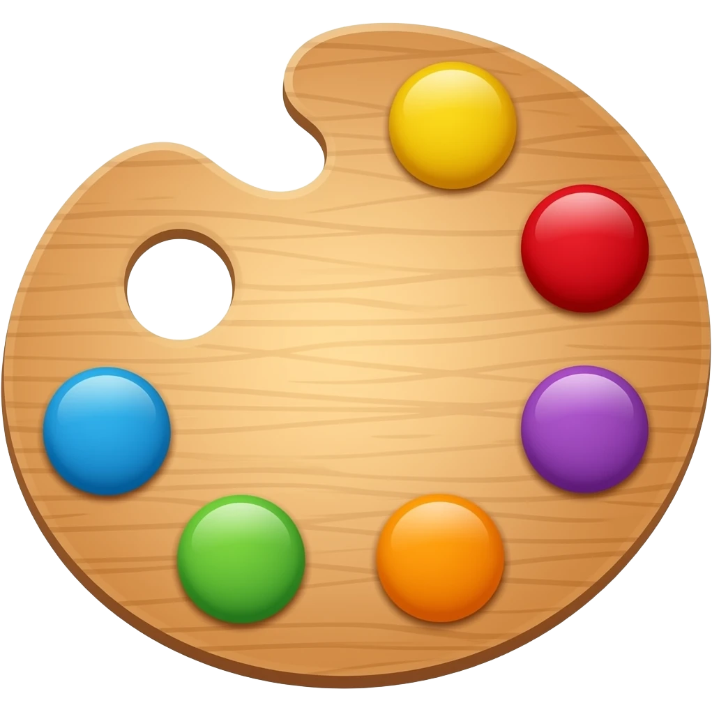 paleta de pintura emoji
