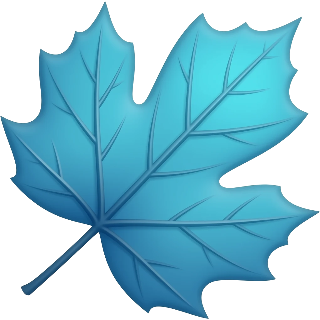 Blue sycamore leaf emoji