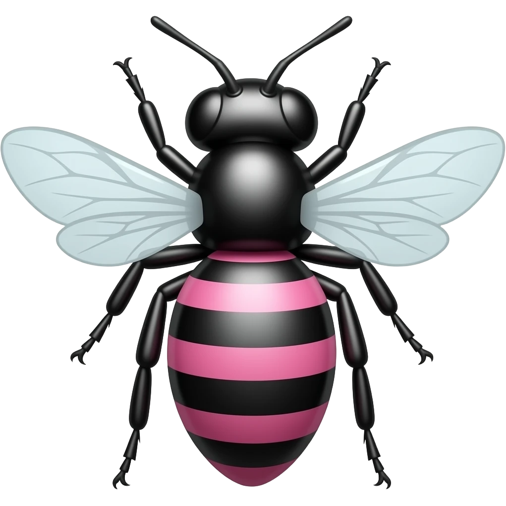 Pink bee emoji