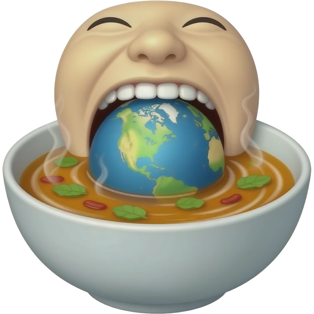 Soup eats world emoji