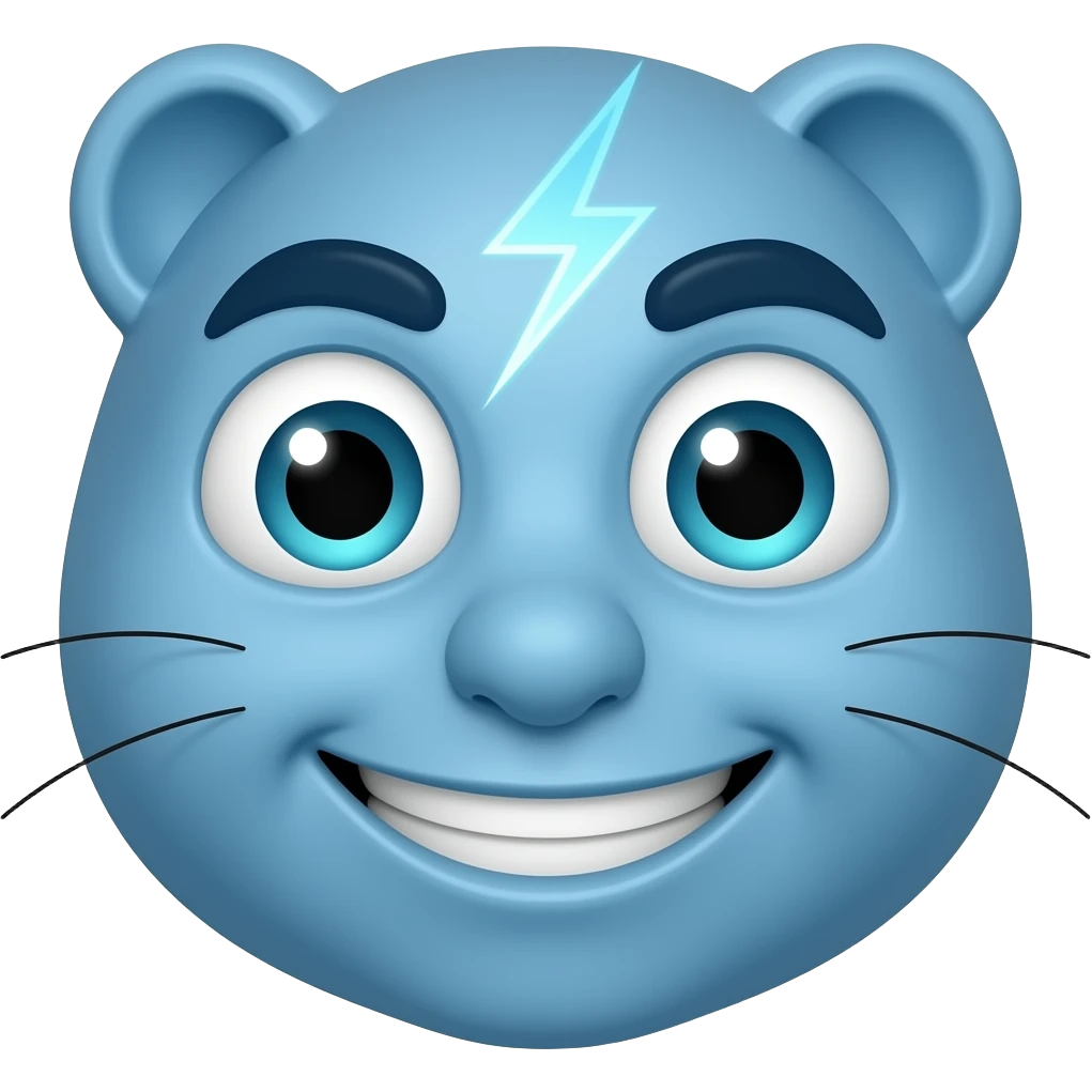 Mavi Şimşek emoji