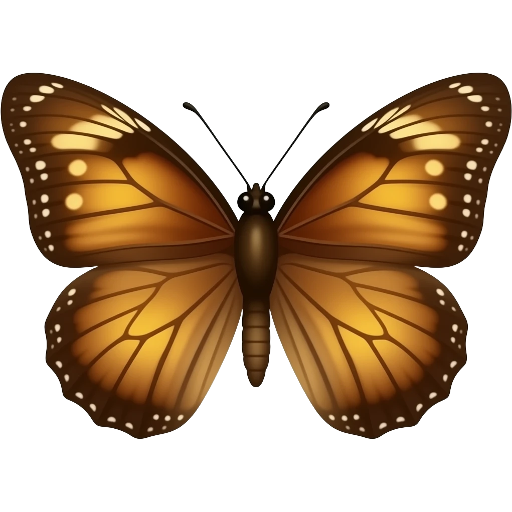 Borboleta marrom emoji