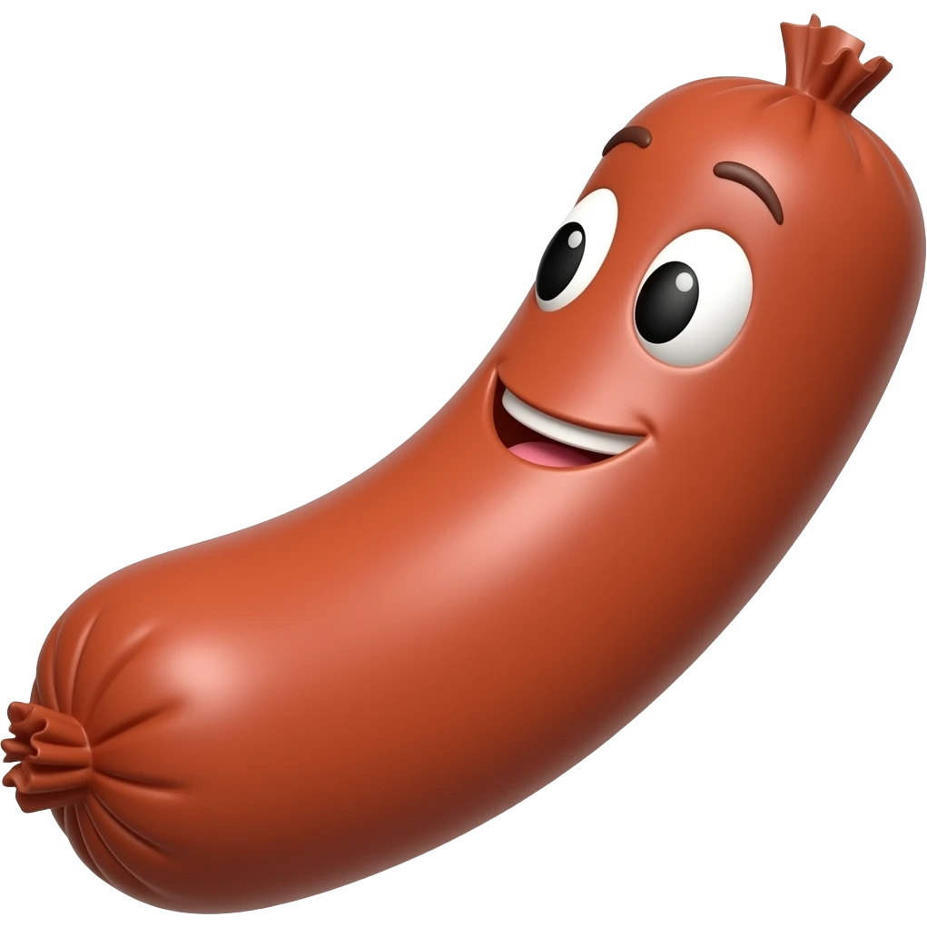 Saucisse avec visage emoji