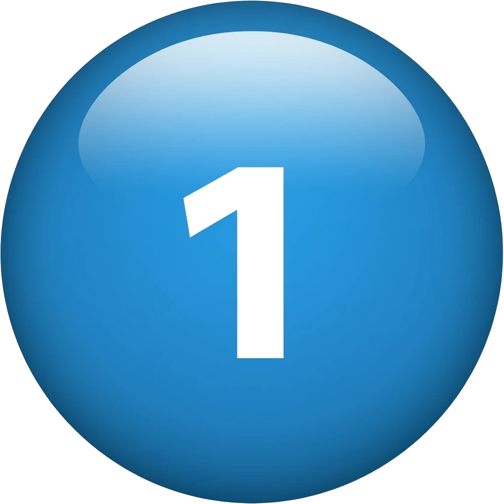 Blue 1 ball emoji