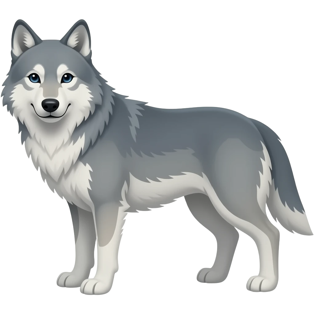 lobo de cuerpo entero emoji