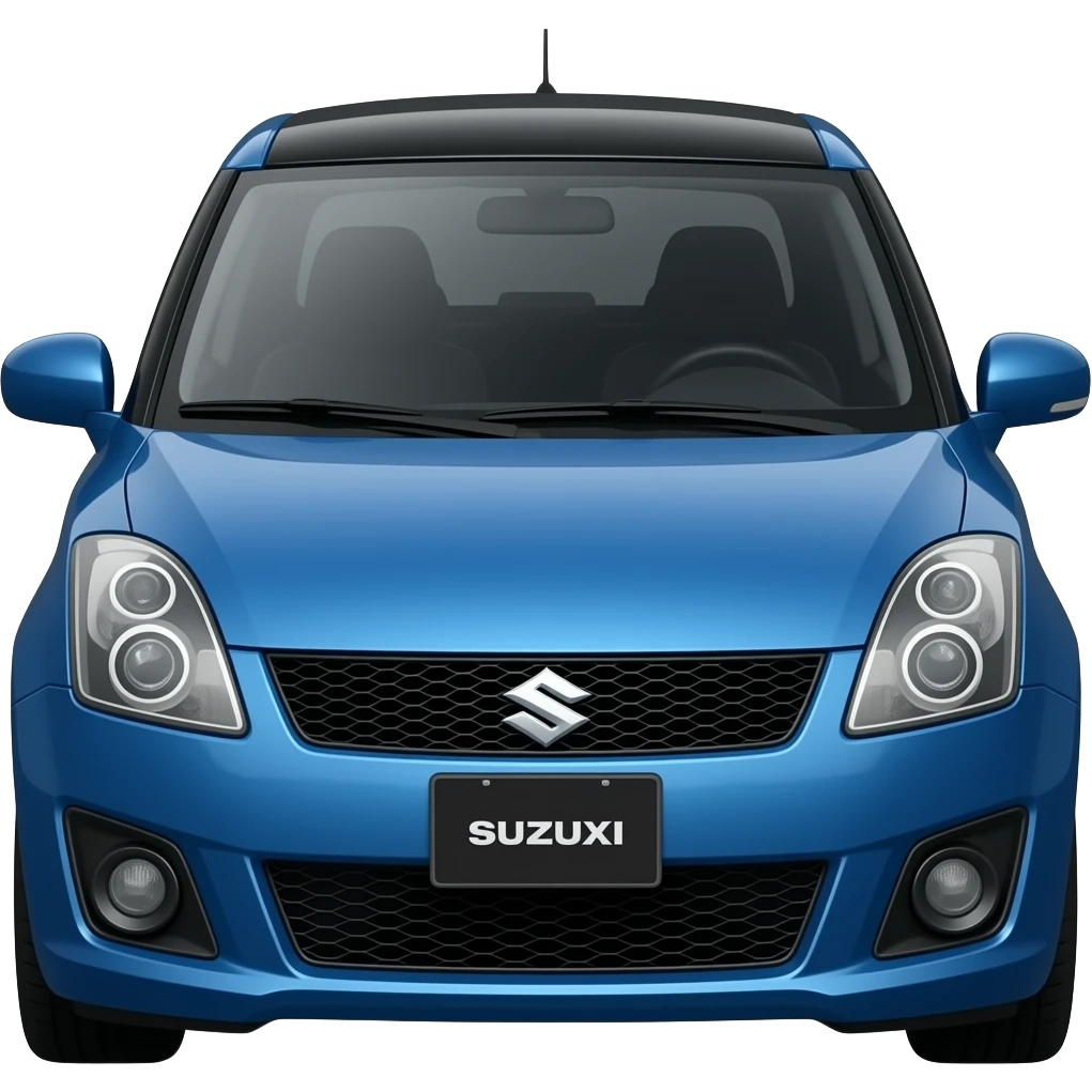 suzuki swift sport azul con techo negro emoji