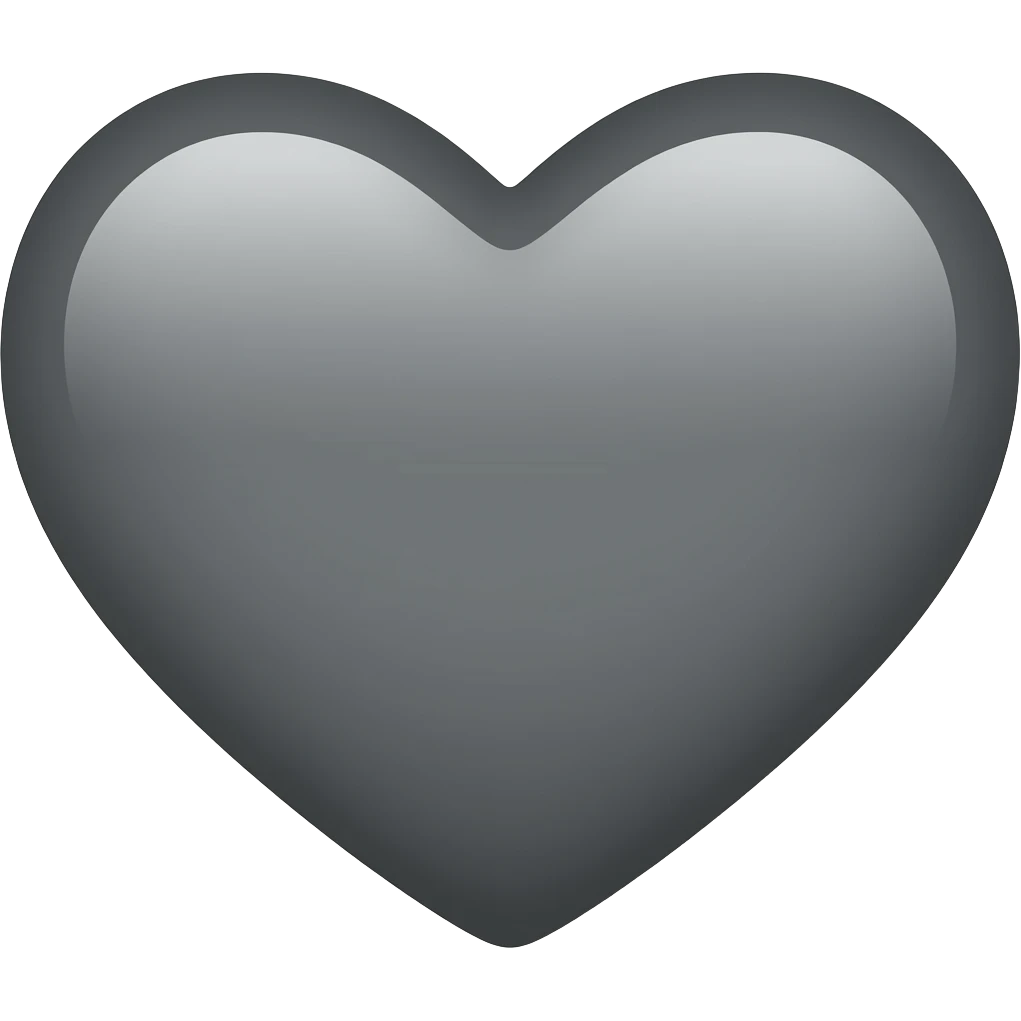 اموجی قلب خاکستری تیره emoji