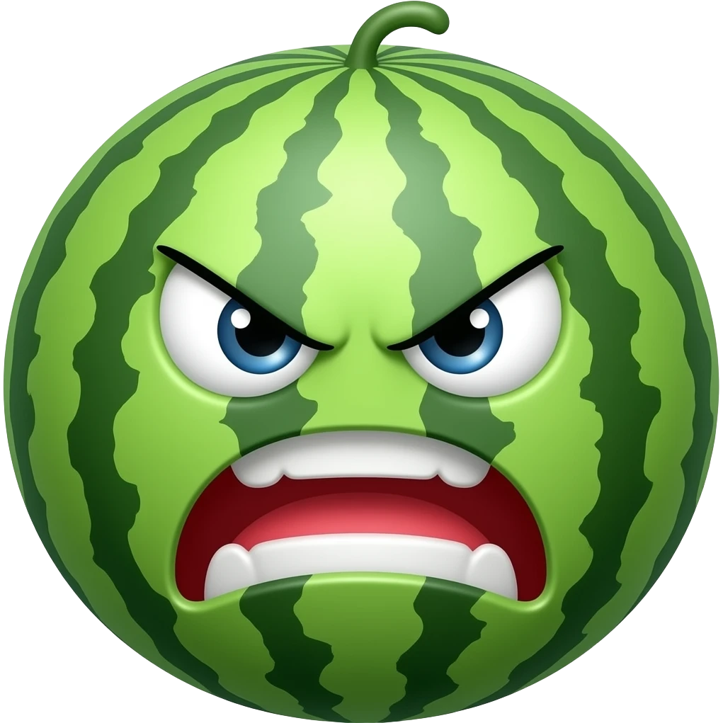 🍉😡 angry watermelon emoji