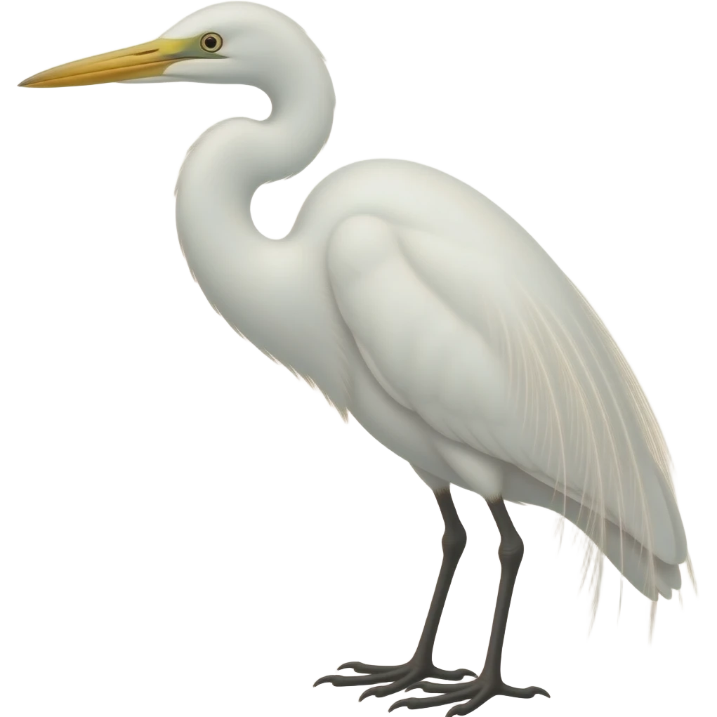 white heron emoji