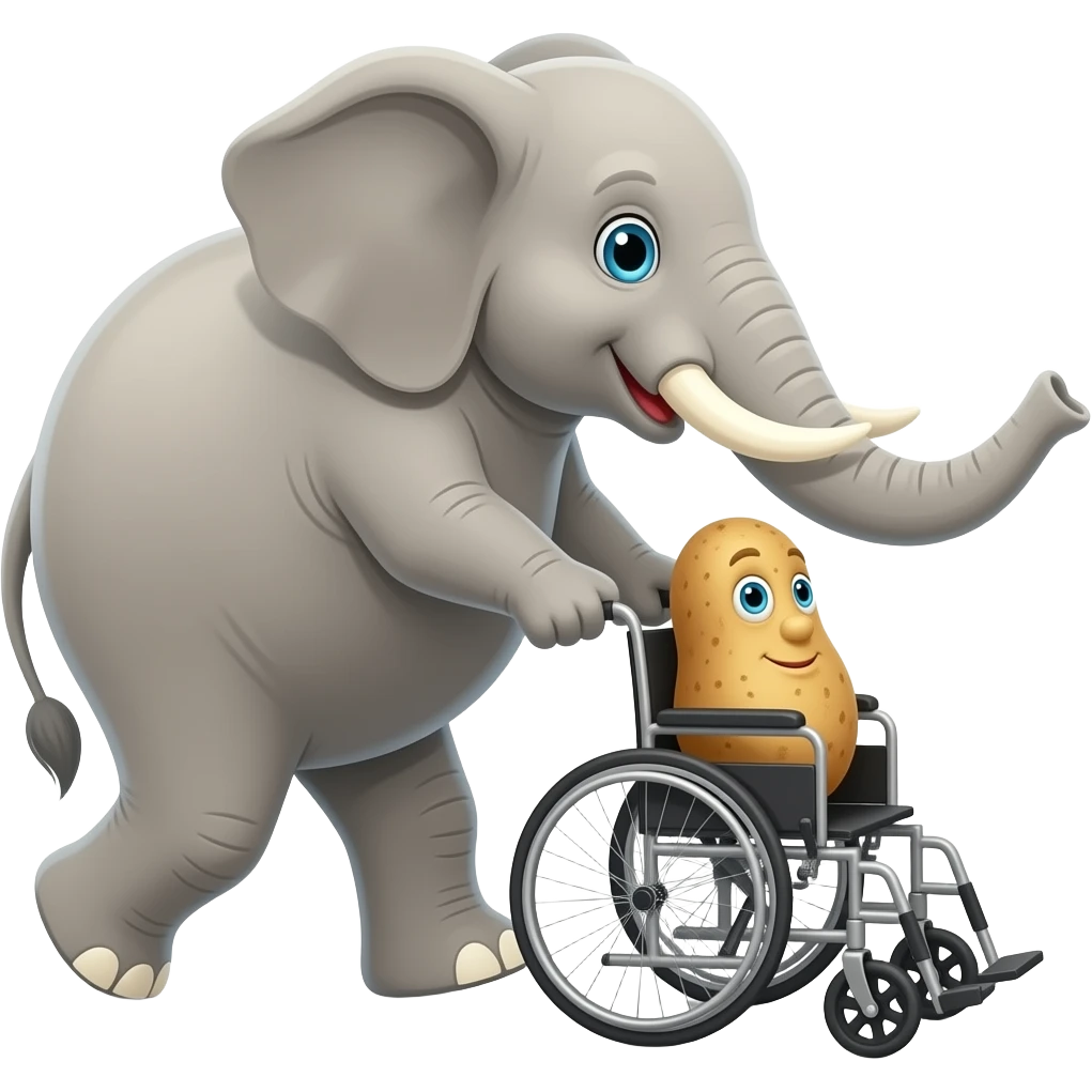 🐘🦼🥔 emoji