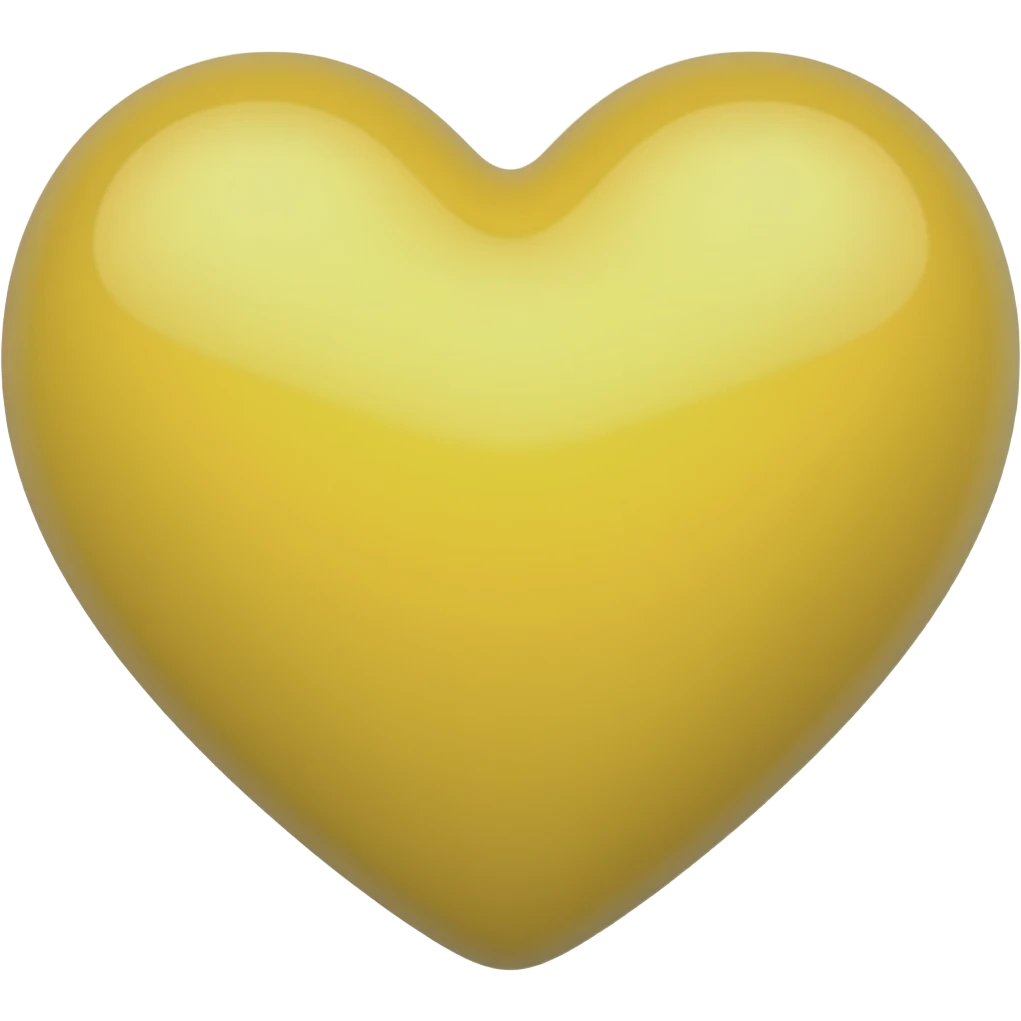 light golden yellow colour heart emoji