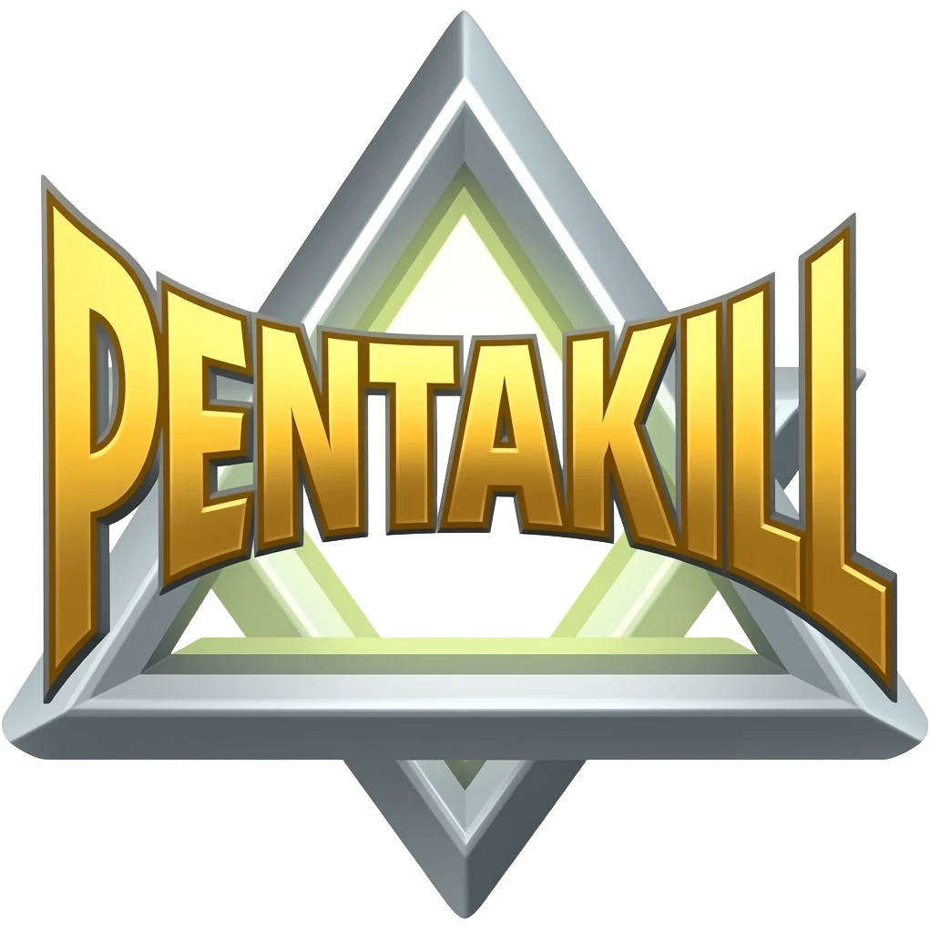 the word PENTAKILL in big bold capital letters emoji