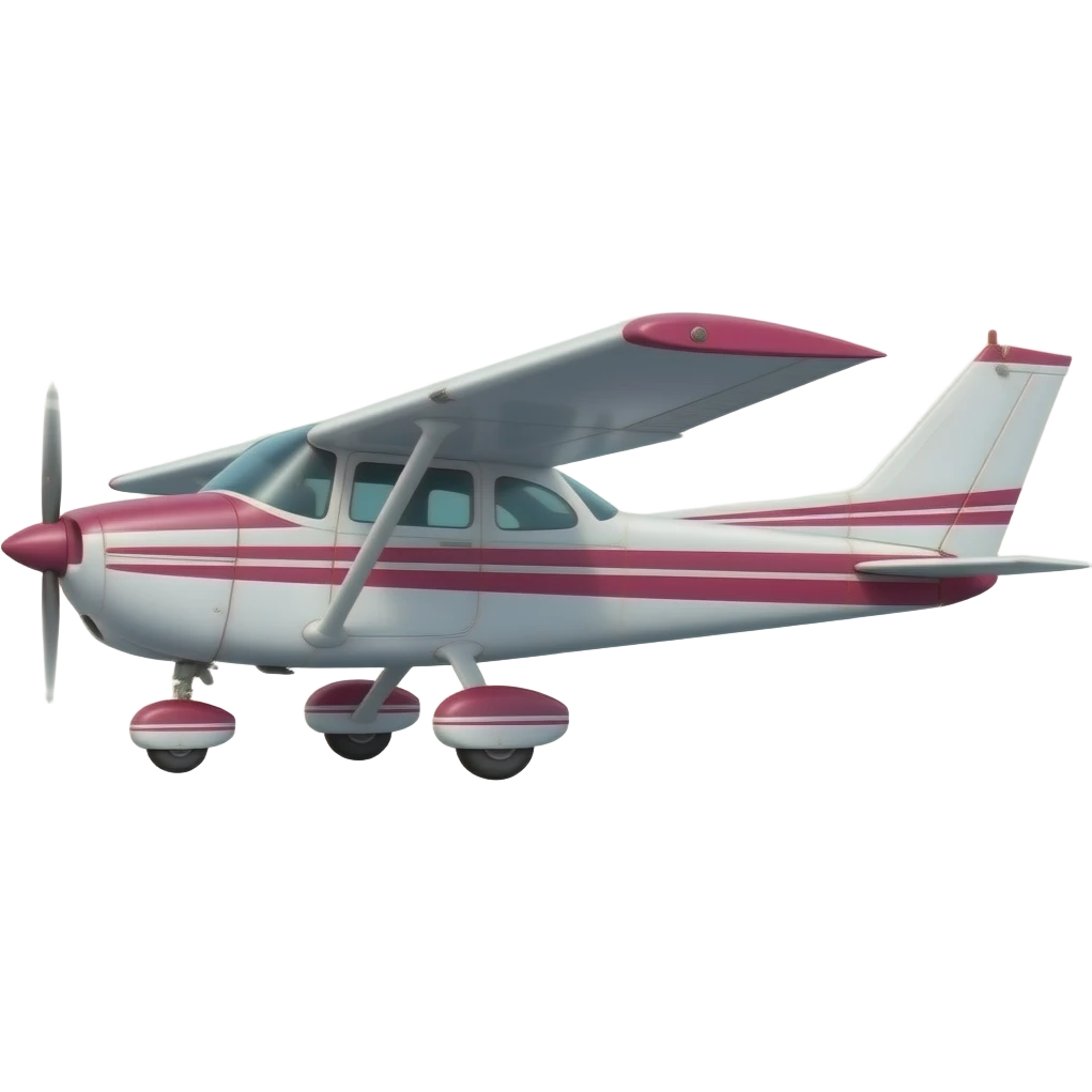 make a white and pink cessna 172 emoji
