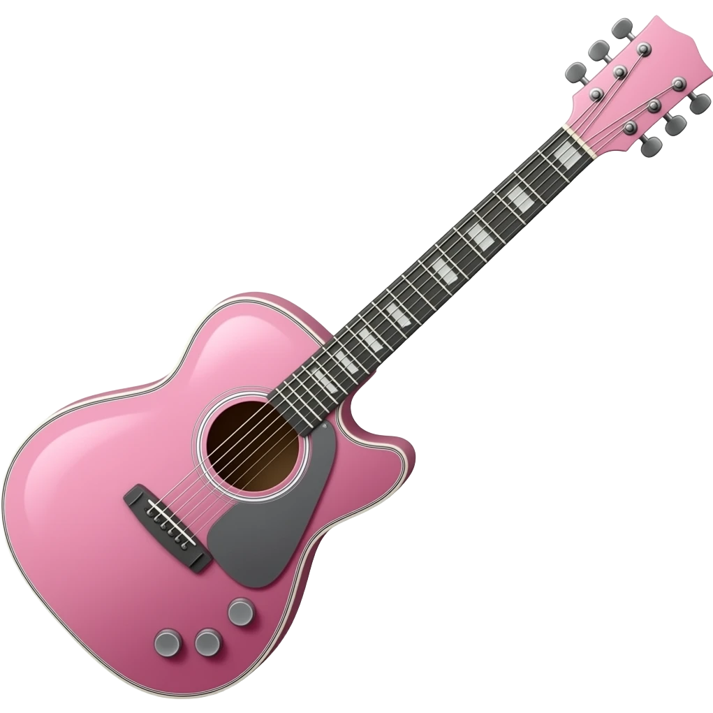 um violão rosa emoji