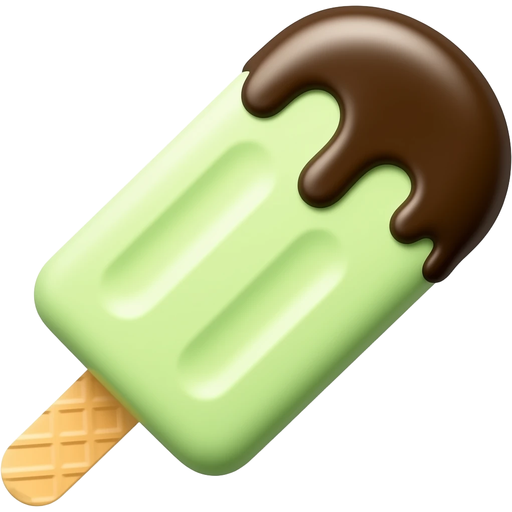 بستنی سبز مثل دبی چاکلت emoji