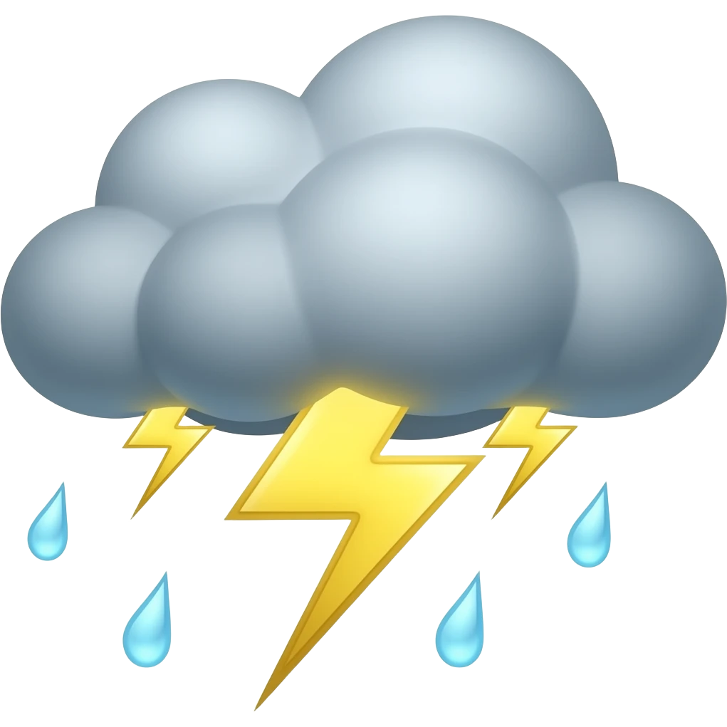 thunder, lightning emoji