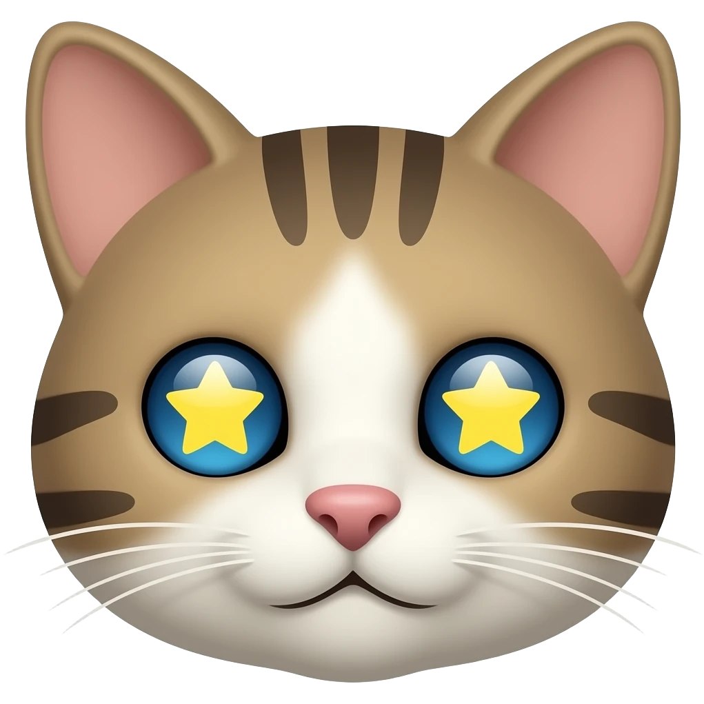 Cat face with star eyes emoji