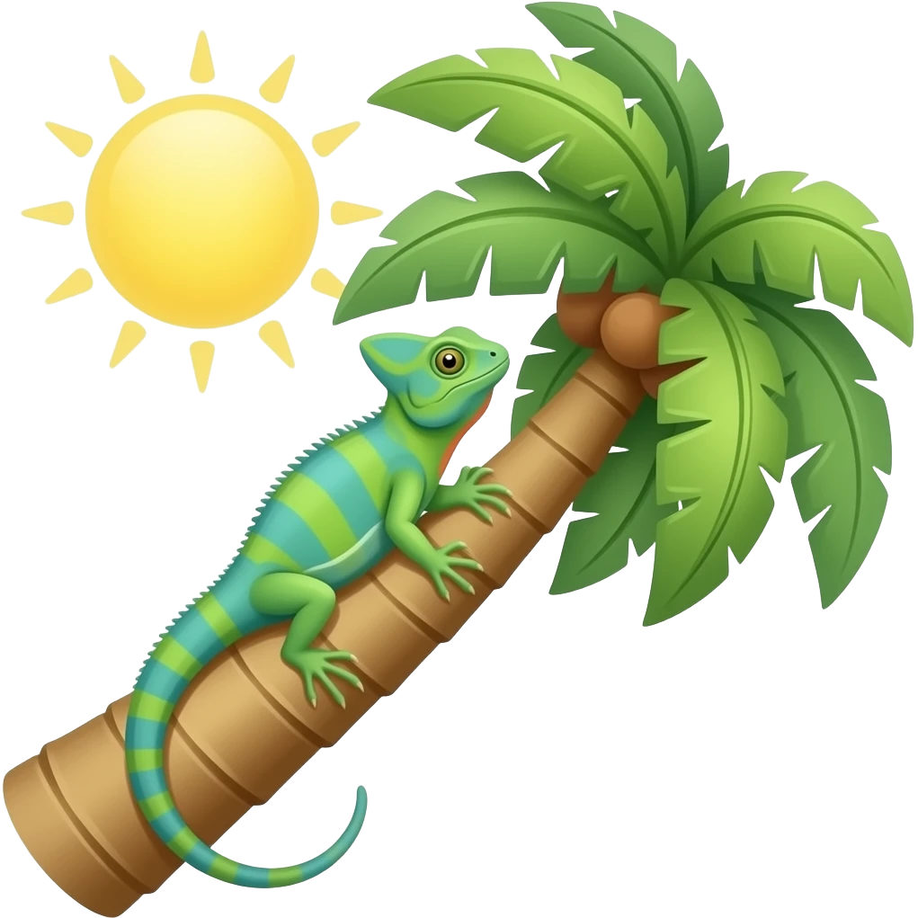 🦎🌴🌞 emoji