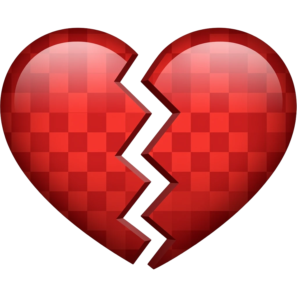 Corazón roto de Minecraft emoji