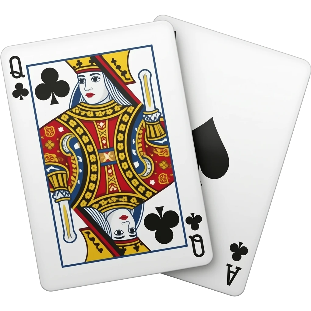 Create only one card that of Queen of ace ♣️👸 add queen emoji
