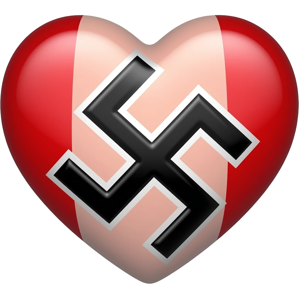 heart & swastika emoji