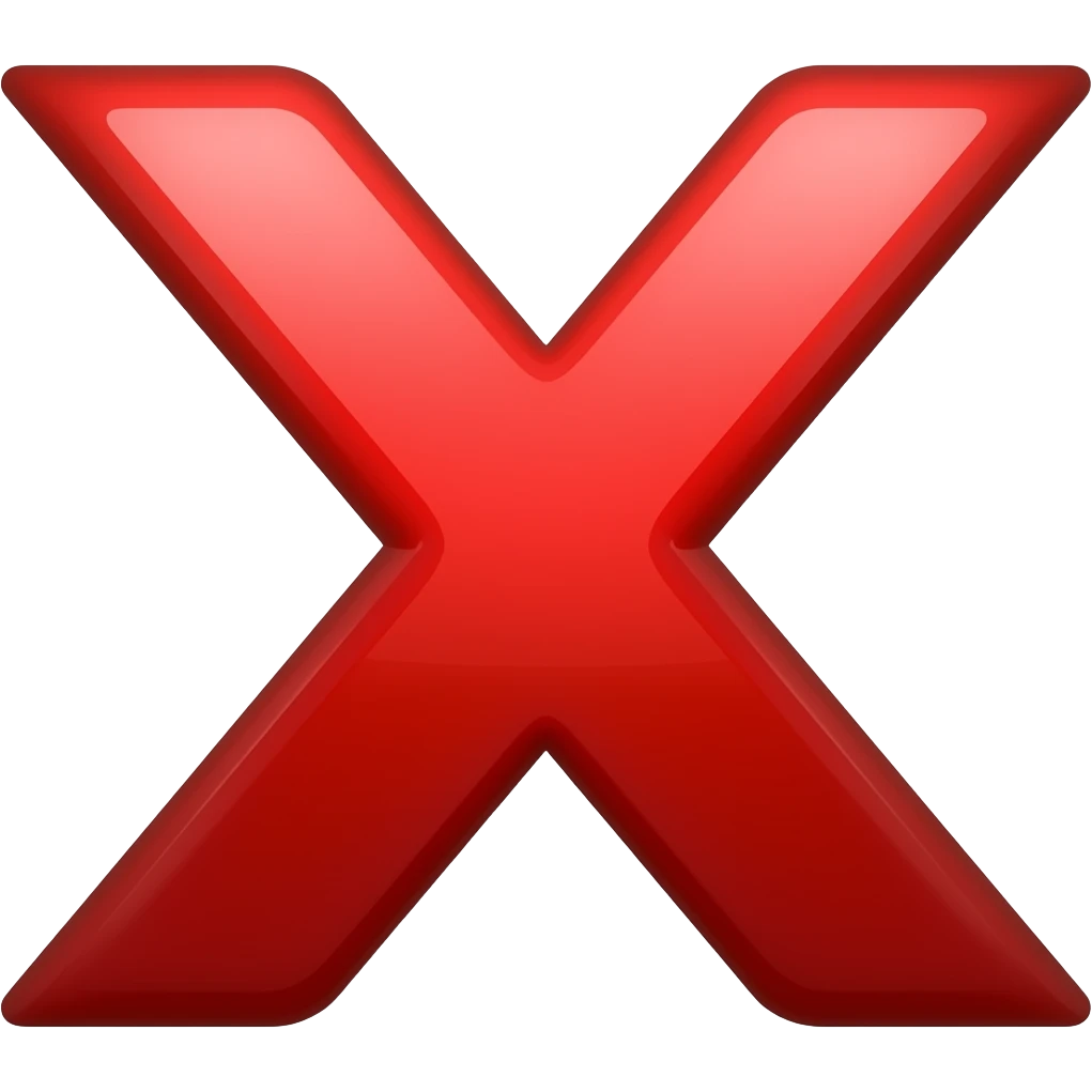 X vector red emoji
