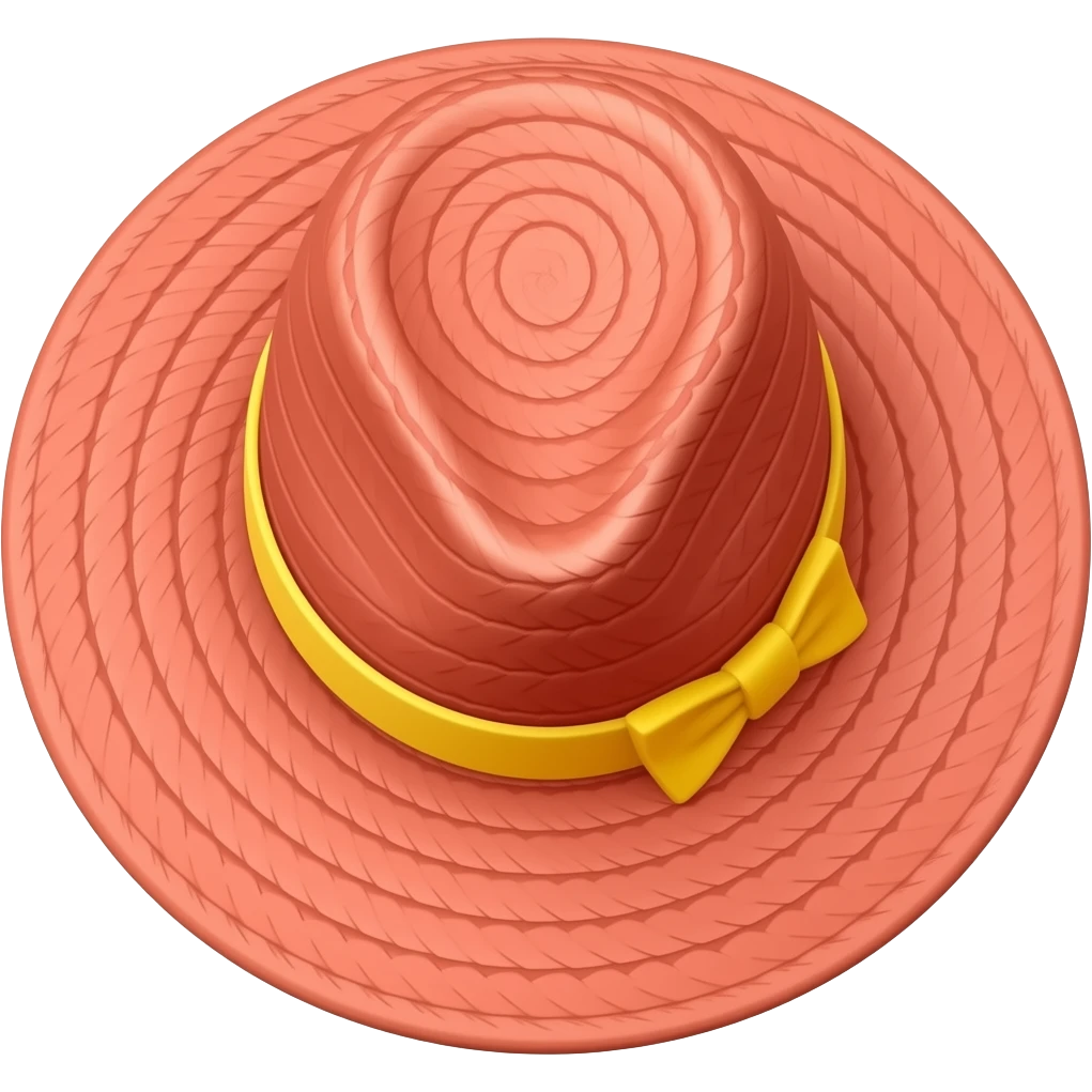 Red straw hat emoji