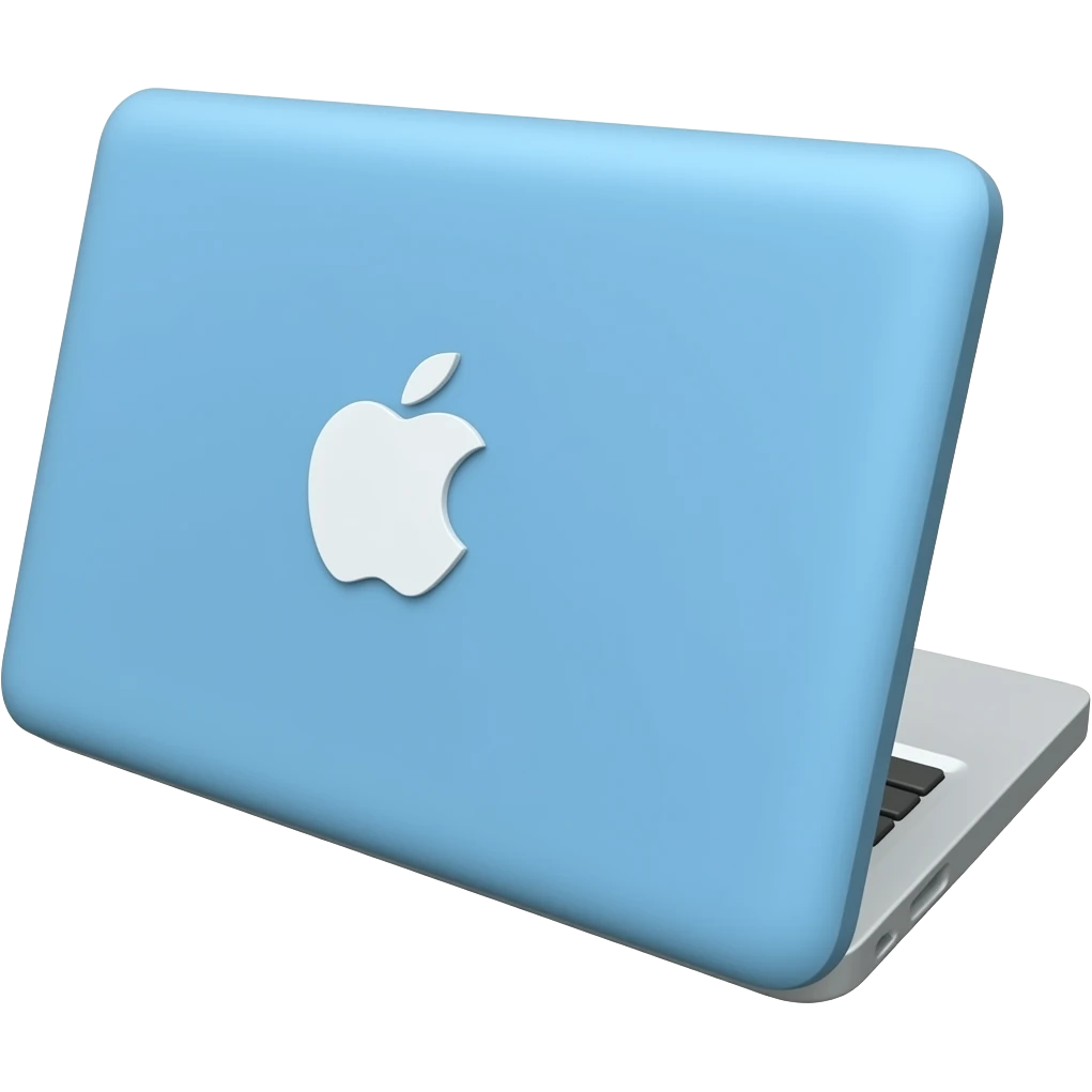 cute  blue macbook emoji