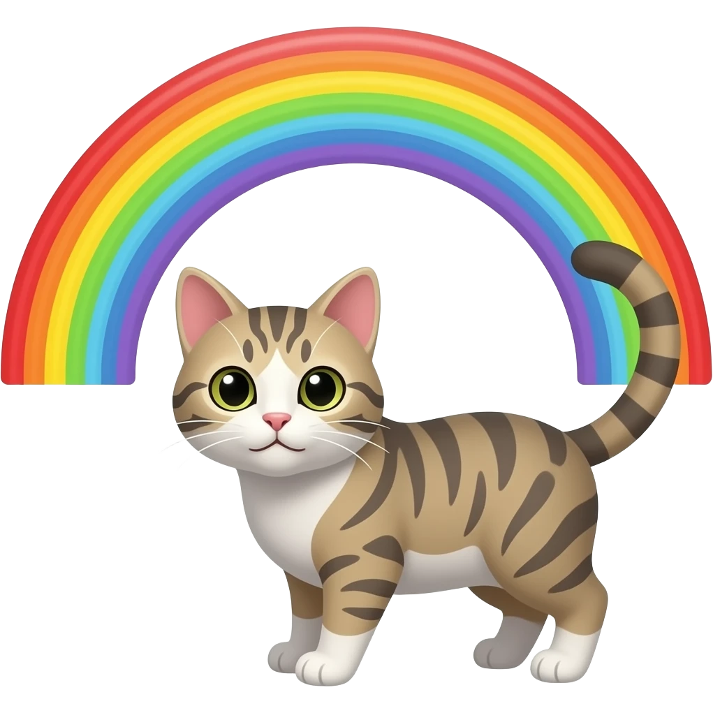 Cat rainbow emoji