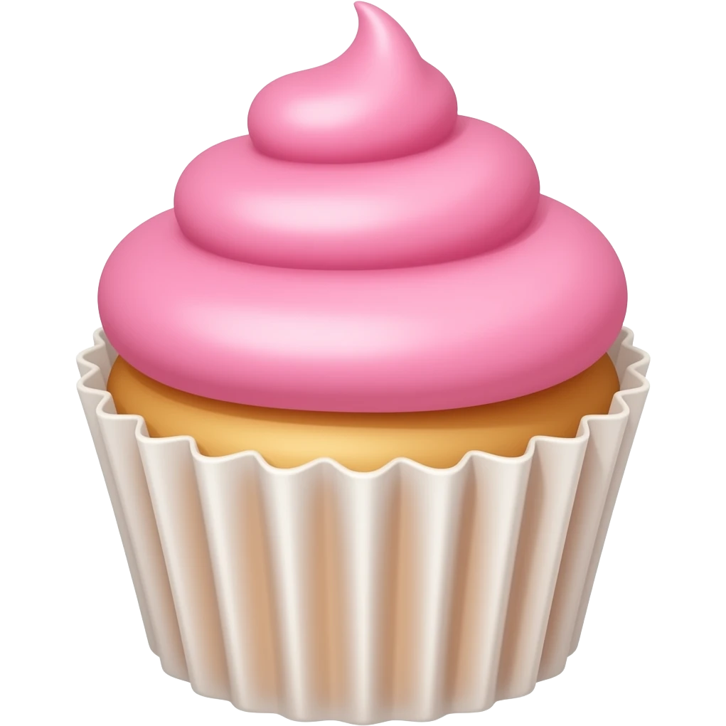 Cupcake with pink icing emoji