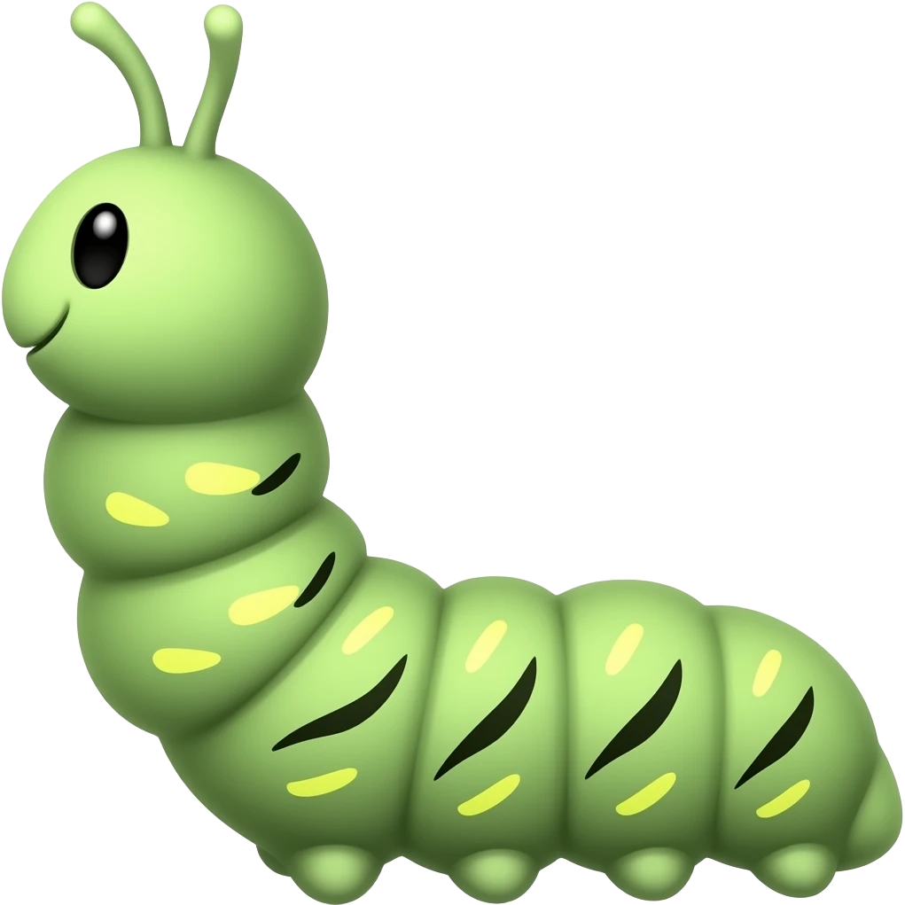 a Caterpillar emoji