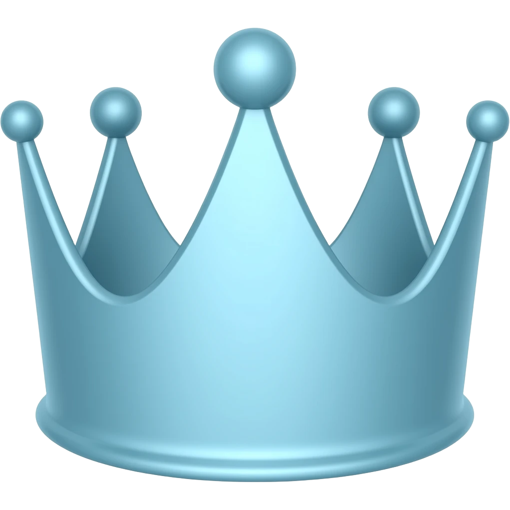 sky blue crown emoji