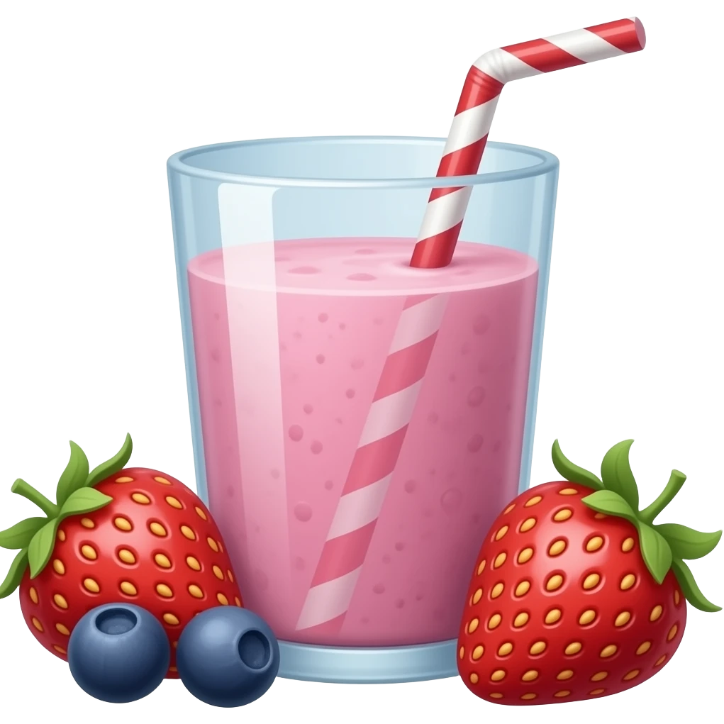 Mixed berry smoothie no strawberry emoji