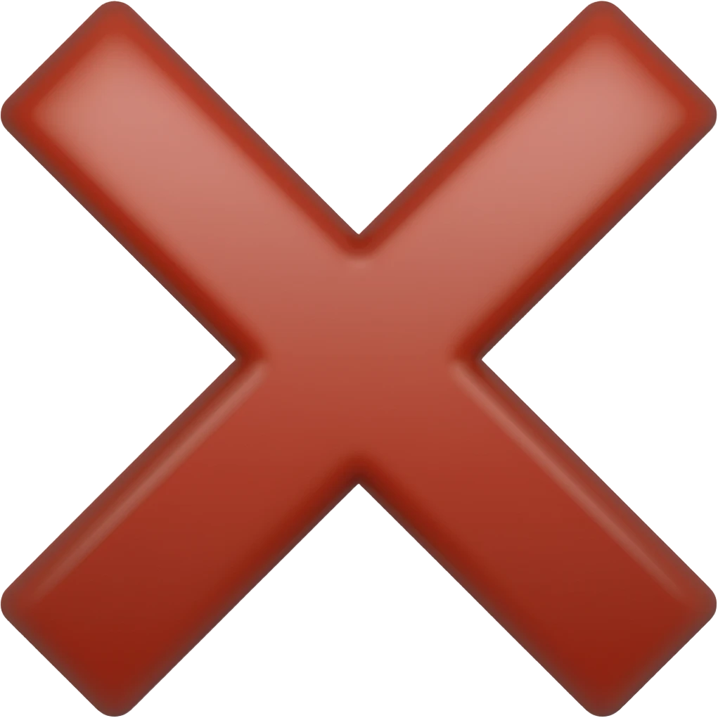cross red wrong emoji