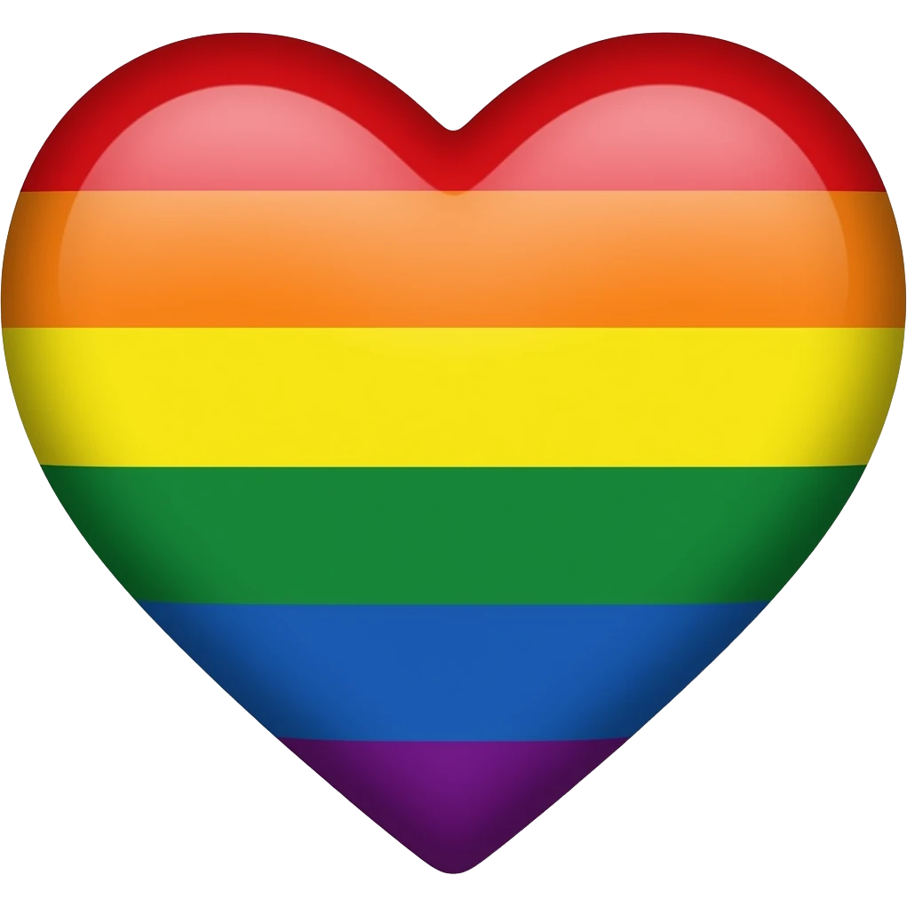 Pride heart emoji