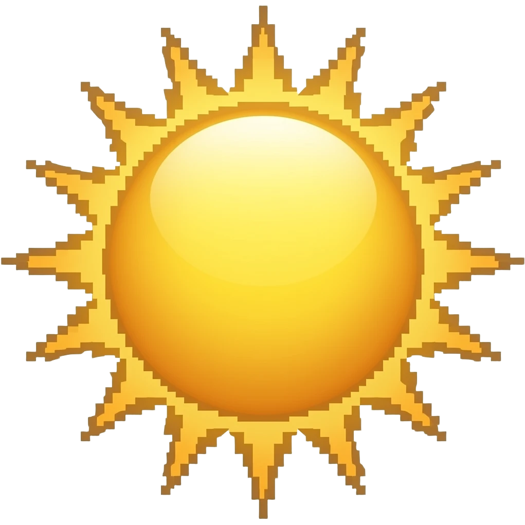 pixel sun emoji