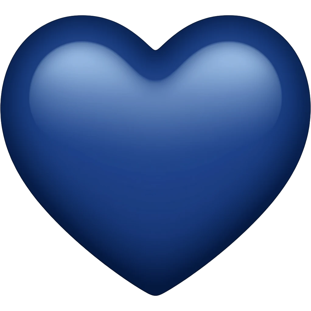 Navy blue heart emoji emoji