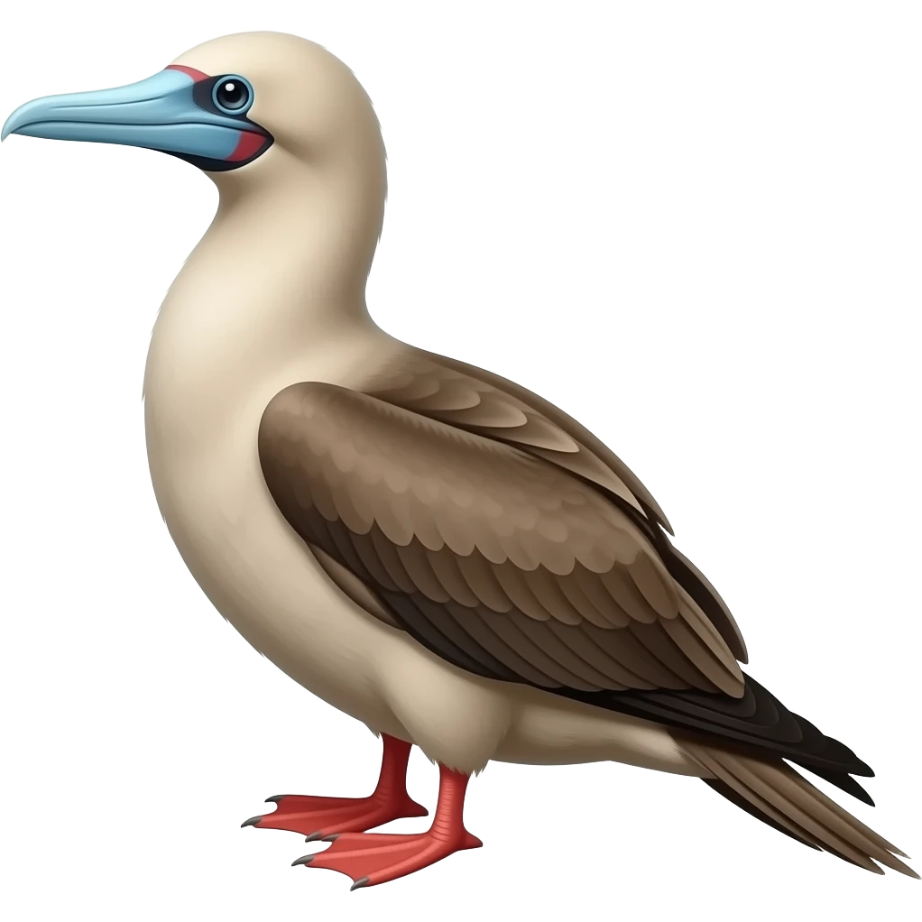 Red footed booby bird emoji