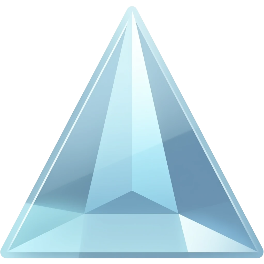 Prism in triangle shape with no colors emoji