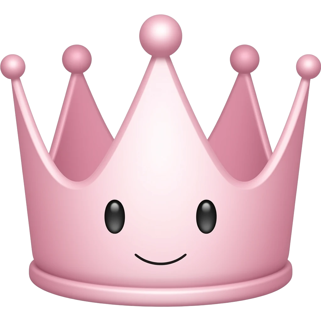 귀여운 연한 핑크 왕관 emoji