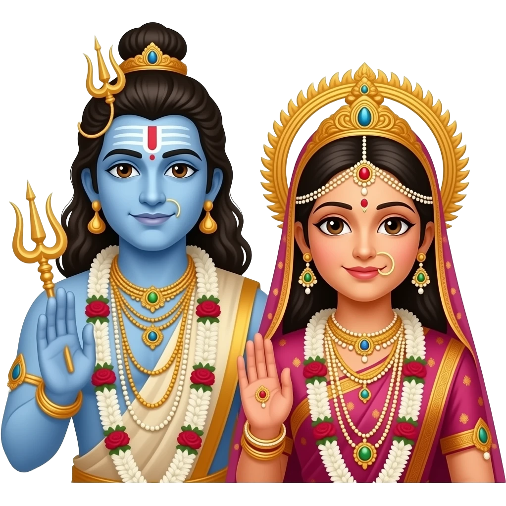 Shiv parvati wedding emoji