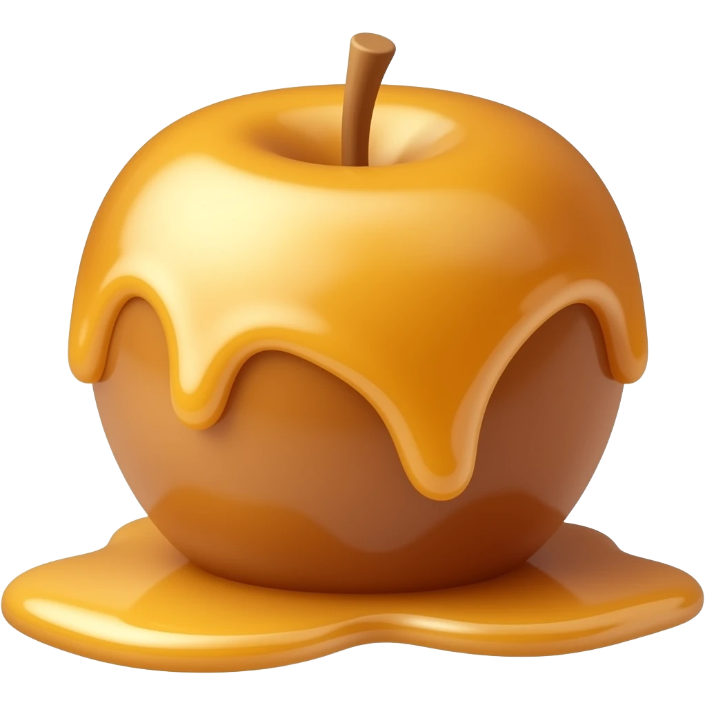 Caramel Apple on a stick emoji