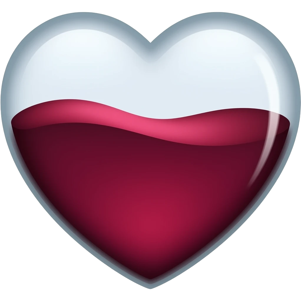 Um coração vinho emoji